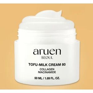 Aruen Seoul Tofu-Milk Cream 80 Collagen Niacinamide Moisturizer 50ml 1.69 fl oz